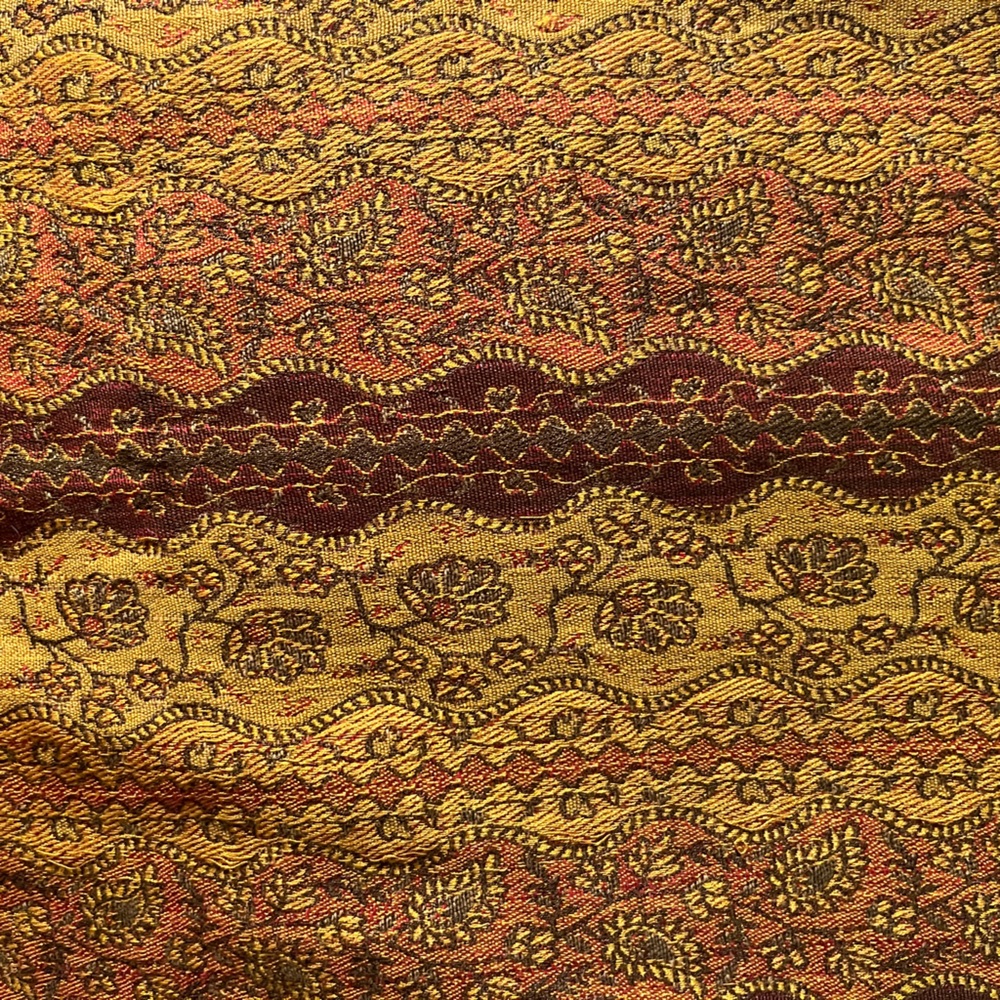 Beautiful, handmade Pakistani scarf/shawl in colors reminiscent of Fall